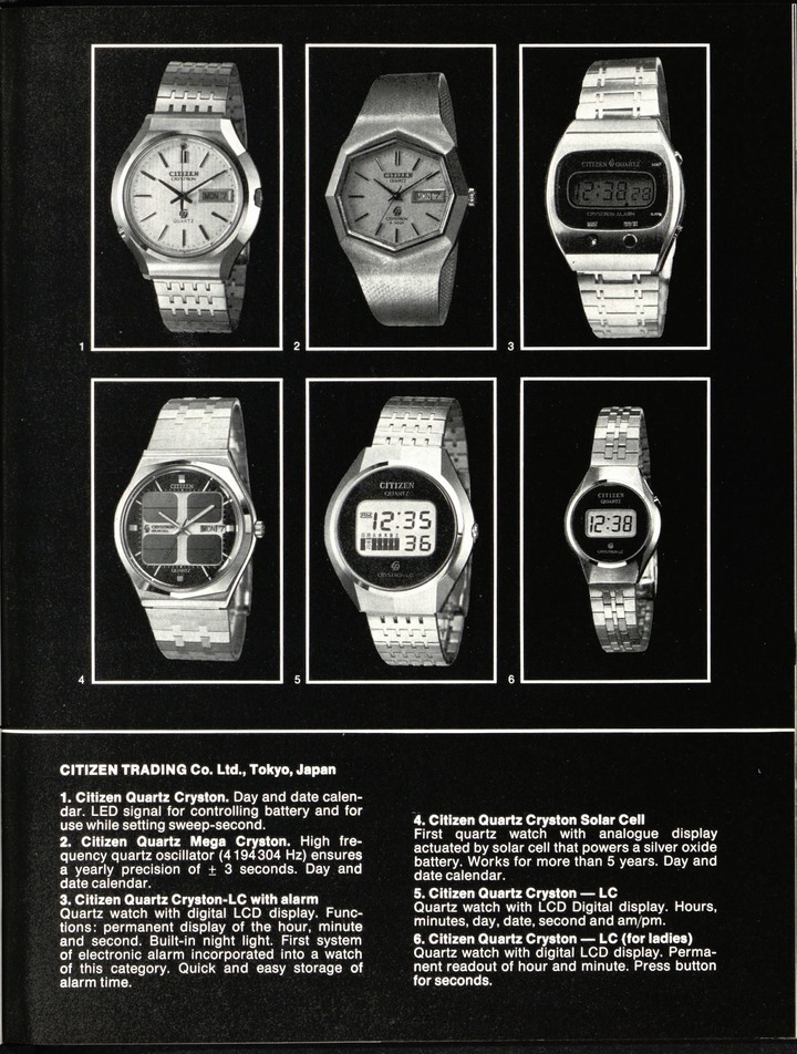 Le lancement mondial de la Crystron Solar Cell en 1976 dans Europa Star. Cinquante ans plus tard, Citizen célèbre cette innovation technologique fondamentale, qui équipe toujours la majorité de ses modèles aujourd'hui après de très nombreux perfectionnements.